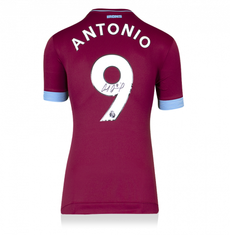 Michail Antonio Back Signed West Ham United 2018-19 Home Shirt