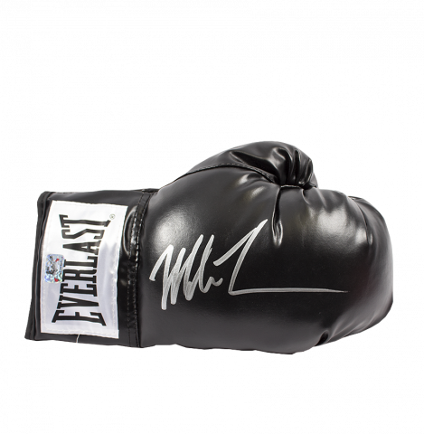Mike Tyson Signed Boxing Glove: Everlast, Black