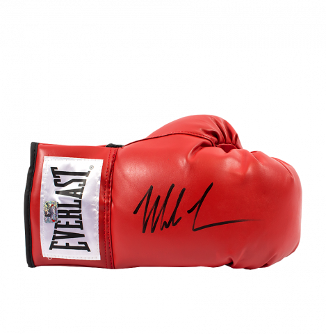 Mike Tyson Signed Boxing Glove: Everlast, Red