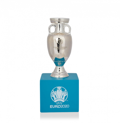 Official UEFA EURO 2020 3D Mini Replica Trophy On Pedestal