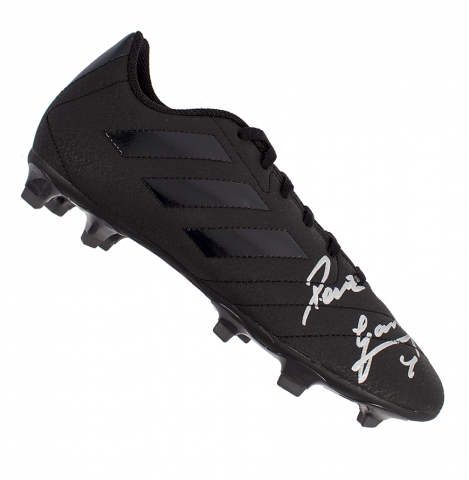 Paul Gascoigne Signed Black Adidas Blackout Boot