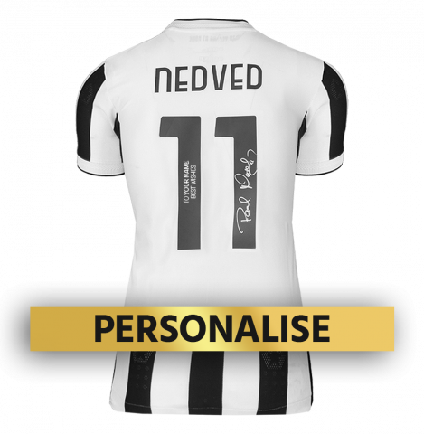 PRE-ORDER Pavel Nedved Signed and Personally Dedicated Juventus Home Shirt