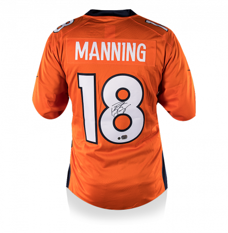 Peyton Manning Back Signed Denver Broncos Home Jersey