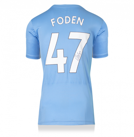 Phil Foden Signed Manchester City 2021-22 Home Shirt