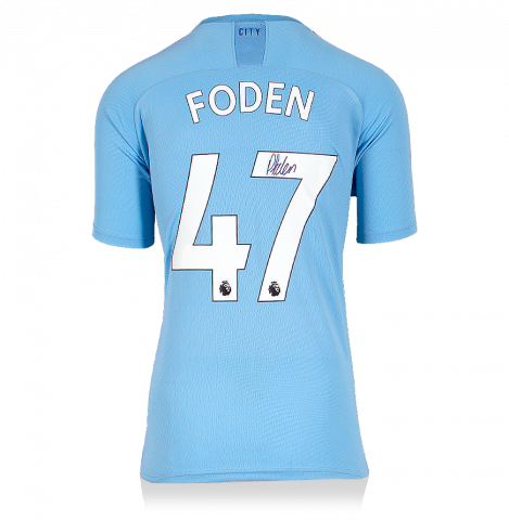 Phil Foden Signed Manchester City 2019-20 Home Shirt
