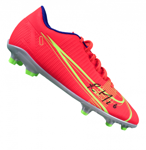 Riyad Mahrez Signed Red Nike Mercurial Boot