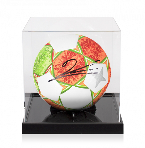 Robert Lewandowski Signed Derbystar Bundesliga Football In Acrylic Case Robert Lewandowski Signed Derbystar Bundesliga Football In Acrylic Case