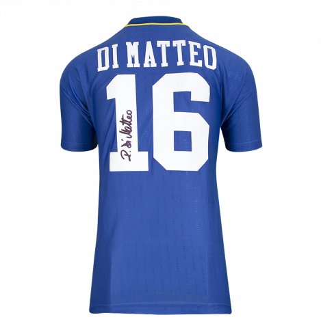 Roberto Di Matteo Back Signed Chelsea 1997-98 Home Shirt
