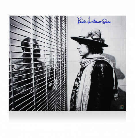 Rubin ‘Hurricane’ Carter Signed Photo: Meeting with Bob Dylan