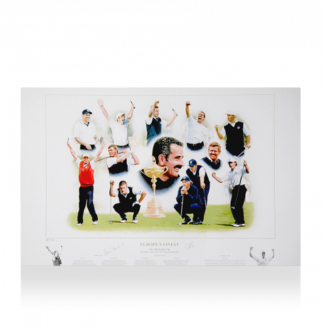 Sam Torrance Signed Montage Print: 2002 Ryder Cup Winner
