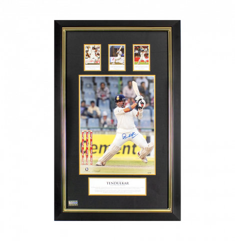 Sachin Tendulkar Signed and Framed India Photo: 15,000th Run
