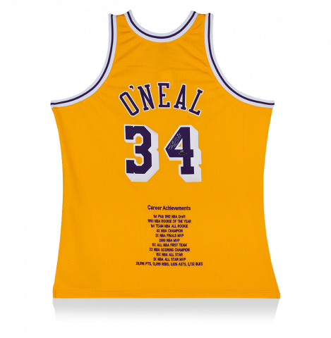 Shaquille O'Neal Signed Los Angeles Lakers 1996-97 Home Jersey: Career Achievements Special Edition