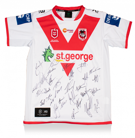 St George Illawarra Dragons Squad Signed 2020 NRL Jersey