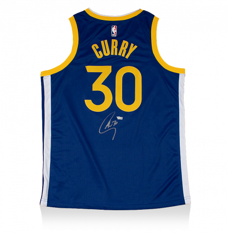 Stephen Curry Back Signed Golden State Warriors 2020 Home Jersey