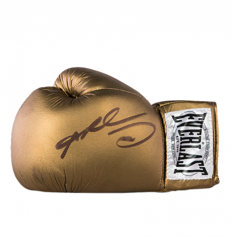 Sugar Ray Leonard Signed Gold Everlast Boxing Glove