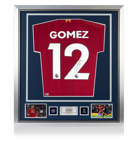 Joe Gomez Official UEFA Champions League Back Signed and Framed Liverpool 2019-20 Home Shirt