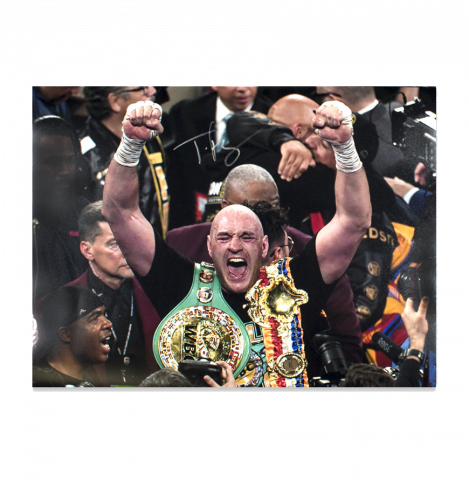 Tyson Fury Signed Photo: Belt Celebration, Version 2