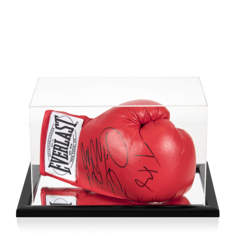 Tyson Fury & Deontay Wilder Signed Red Everlast Boxing Glove In Acrylic Case