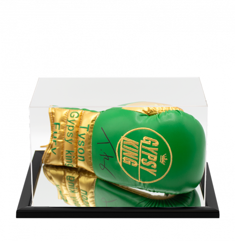 Tyson Fury Signed Boxing Glove In Acrylic Case - Green & Gold, Gypsy King