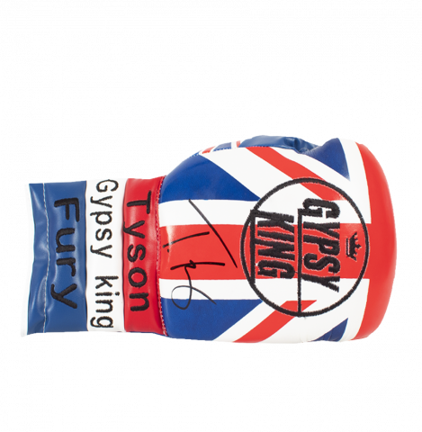Tyson Fury Signed Boxing Glove: Union Jack