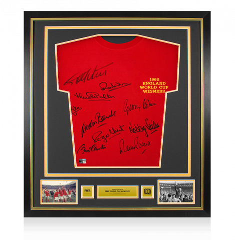England Official 1966 FIFA World Cup™ Squad Signed and Framed Shirt: Signed by 10