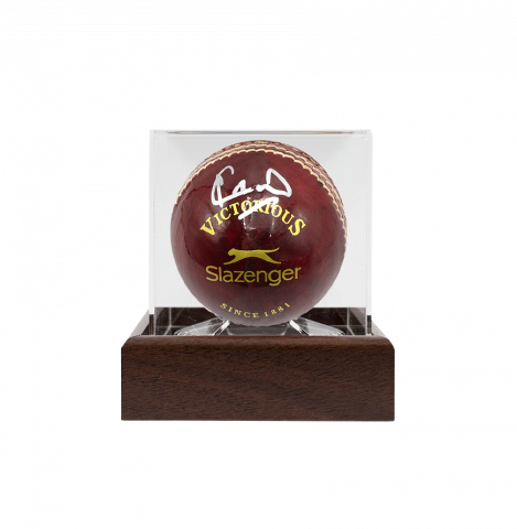 Ian Botham Signed Slazenger Cricket Ball In Acrylic Case