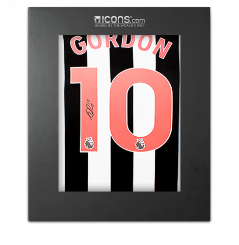 Anthony Gordon Back Signed Newcastle United 2023-24 Home Shirt In Deluxe Packaging