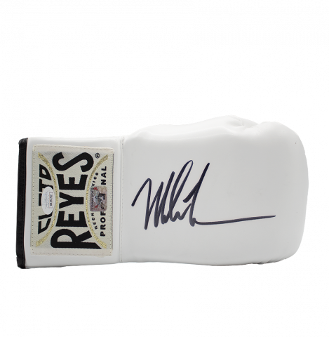 Mike Tyson Signed Reyes White Boxing Glove In Deluxe Packaging