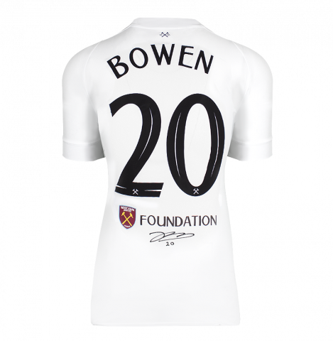 Jarrod Bowen Back Signed West Ham United 2022-23 Third Shirt: UEFA Conference League Winners In Deluxe Packaging