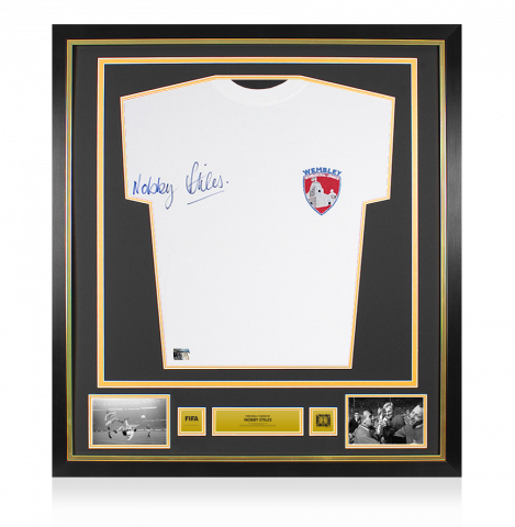 Nobby Stiles Official 1966 FIFA World Cup™ Front Signed and Framed Wembley Legends Shirt