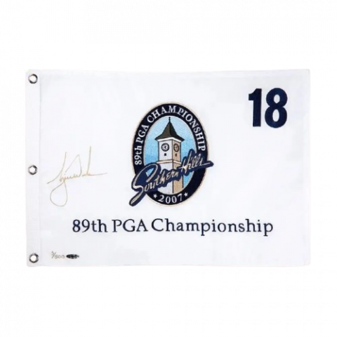 Tiger Woods Signed 2007 PGA Pin Flag