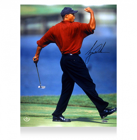 Tiger Woods Signed Photo: Fist Pump