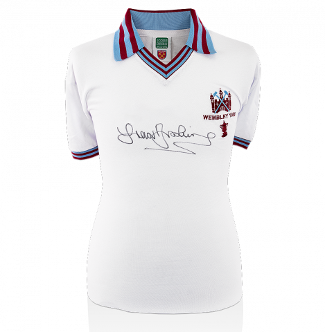 Sir Trevor Brooking Front Signed West Ham Shirt - 1980 FA Cup Final Winner