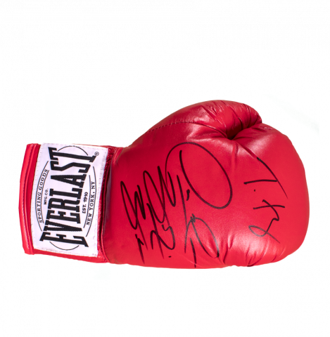 Tyson Fury & Deontay Wilder Signed Red Everlast Boxing Glove
