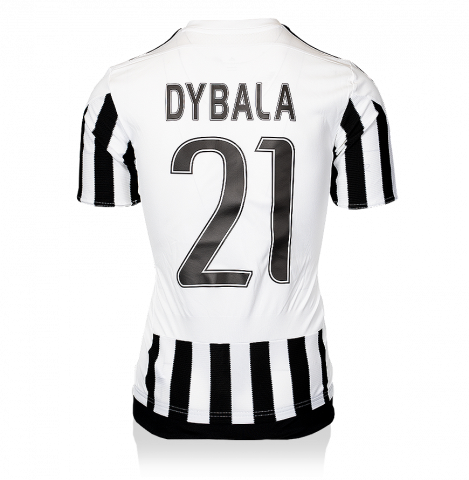 UNSIGNED Paulo Dybala Juventus 2015-16 Home Shirt