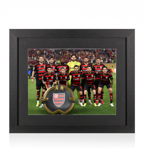 UNSIGNED CR Flamengo Photo In Black Wooden Frame: 2025 FIFA Club World Cup Squad