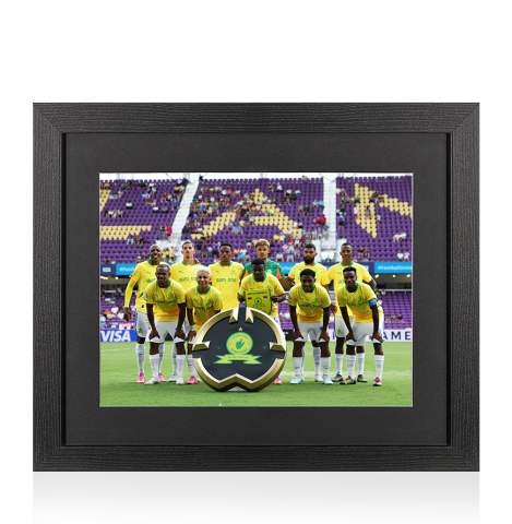 UNSIGNED Mamelodi Sundowns Photo In Black Wooden Frame: 2025 FIFA Club World Cup Squad