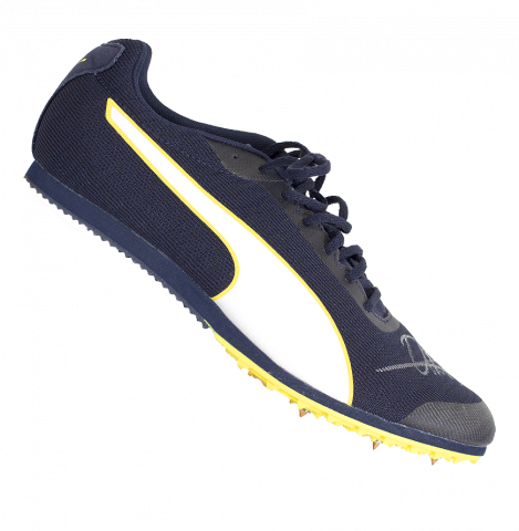 Usain Bolt Signed Navy Puma Running Spikes