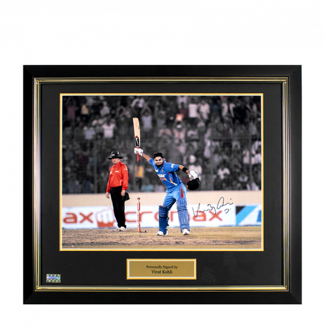 Virat Kohli Signed and Framed India Photo: Cricket Legend