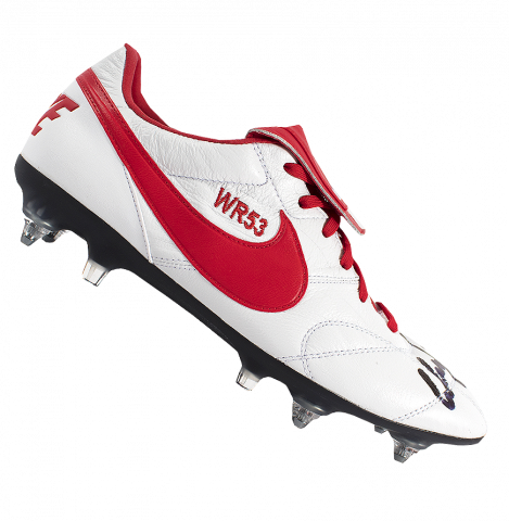 Wayne Rooney Signed Red & White Nike Boot: Special Edition "WR53"