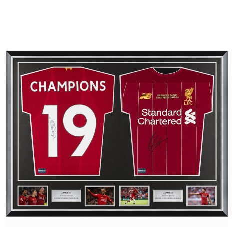 Georginio Wijnaldum & Trent Alexander-Arnold Signed Special Edition Liverpool Shirts In Classic Dual Frame