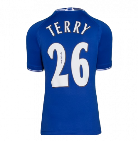 WAREHOUSE SECONDS John Terry Chelsea FC Back Signed 1999-01 Home Shirt - Grade B