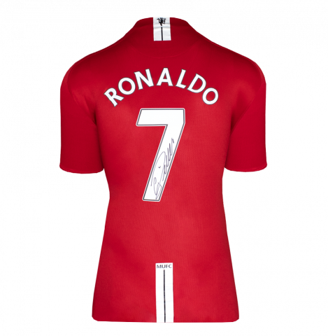 WAREHOUSE SECONDS Cristiano Ronaldo Back Signed Manchester United 2007-09 Home Shirt - Grade B