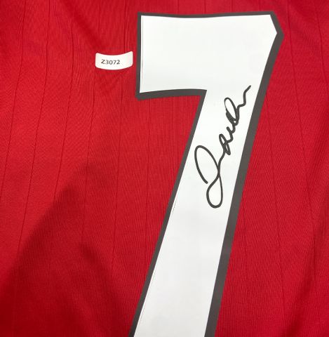 WAREHOUSE SECONDS David Beckham Back Signed Manchester United 2022-23 Home Shirt with Fan Style Number - Grade A