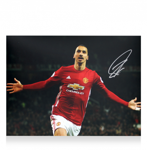 WAREHOUSE SECONDS Zlatan Ibrahimovic Signed Manchester United Photo: Red Devil - Grade C