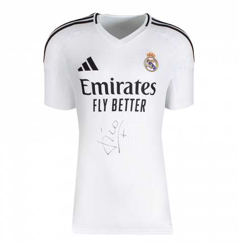WAREHOUSE SECONDS Luis Figo Front Signed Real Madrid 2024-25 Home Shirt - Grade A