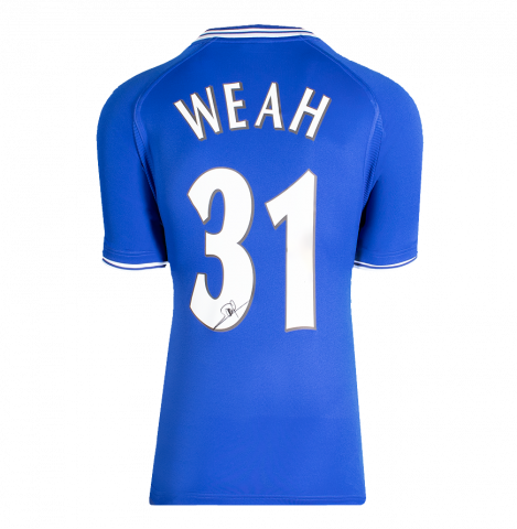 WAREHOUSE SECONDS George Weah Back Signed Chelsea 2000-01 Home Shirt - Grade B