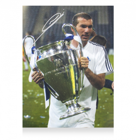 Zinedine Zidane Signed Real Madrid Photo: 2002 UEFA Champions League Winner