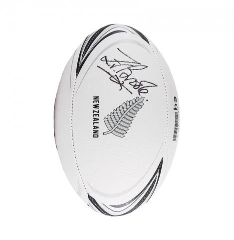 Zinzan Brooke Signed New Zealand Branded Rugby Ball
