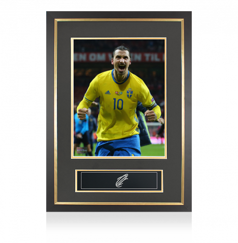 Zlatan Ibrahimovic Signed Plaque and Photo Frame: Sweden Legend